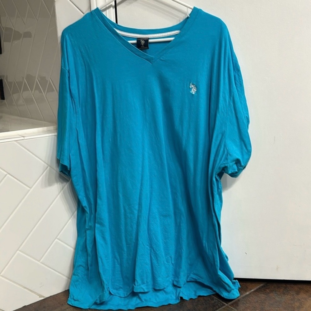 U.S. Polo Assn. Teal V-Neck Tee